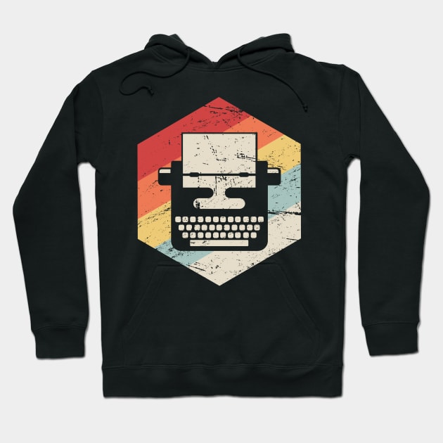 Vintage Typewriter | Funny Novelist Writer Gift Hoodie by MeatMan